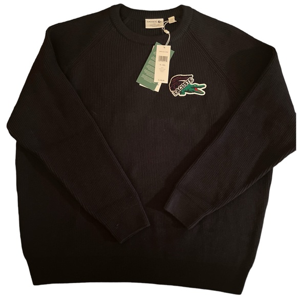 Lacoste Other - LACOSTE 100% WOOL CREW NECK SWEATER NAVY SIZE 4XL NWT